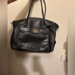 Kate Spade black leather handbag